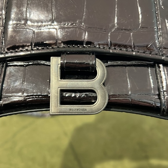 Balenciaga Hourglass XS Handbag Crocodile Embossed - Picture 3 of 8